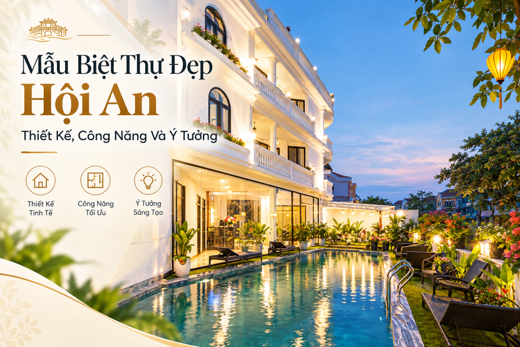 Mẫu Biệt Thự Đẹp Hội An – Thiết Kế, Công Năng Và Ý Tưởng 5 Mẫu Biệt Thự Đẹp Hội An