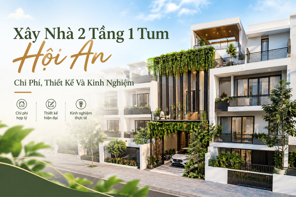 Xây Nhà 2 Tầng 1 Tum Hội An